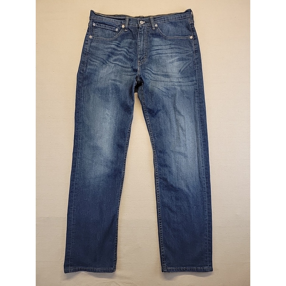 Levi's 505 Men's Jeans W34 L32 Regular Fit Straight Leg Medium Wash Denim
